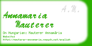 annamaria mauterer business card